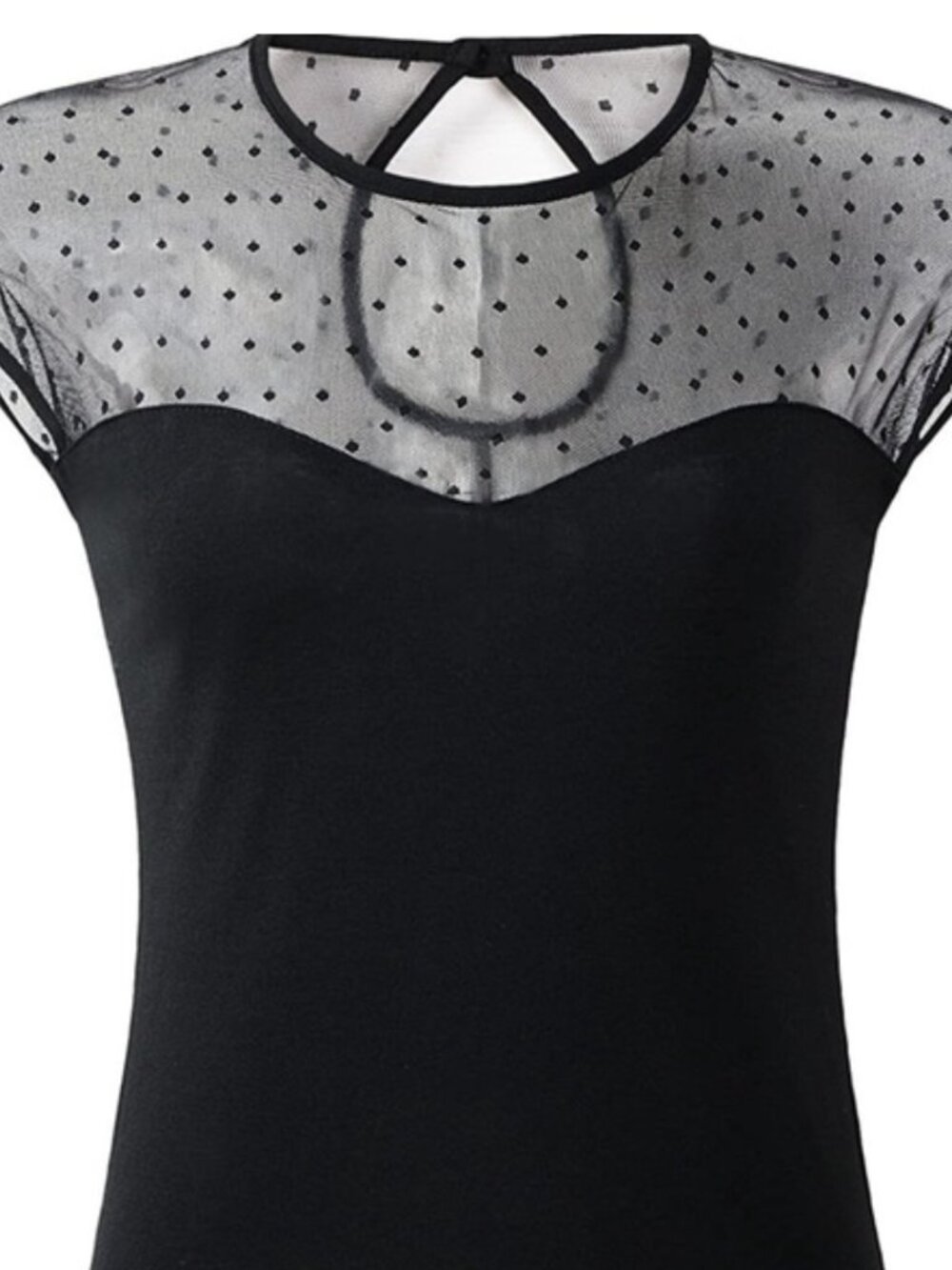 Sexy sheer pinup shirt, retro style top - 16